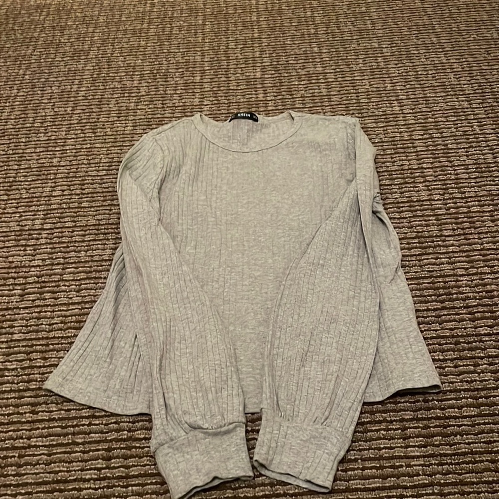 Cropped, ribbed long sleeve